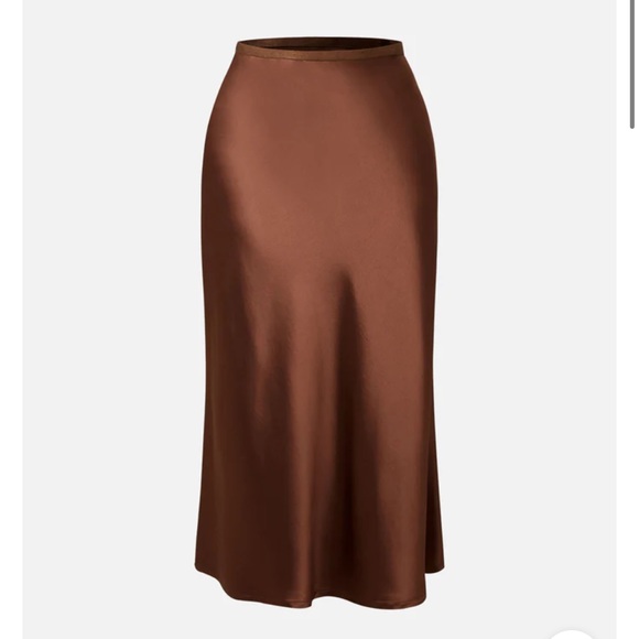 OGL Silk-Like Acetate Bias-Cut Slip Skirt - Picture 3 of 6